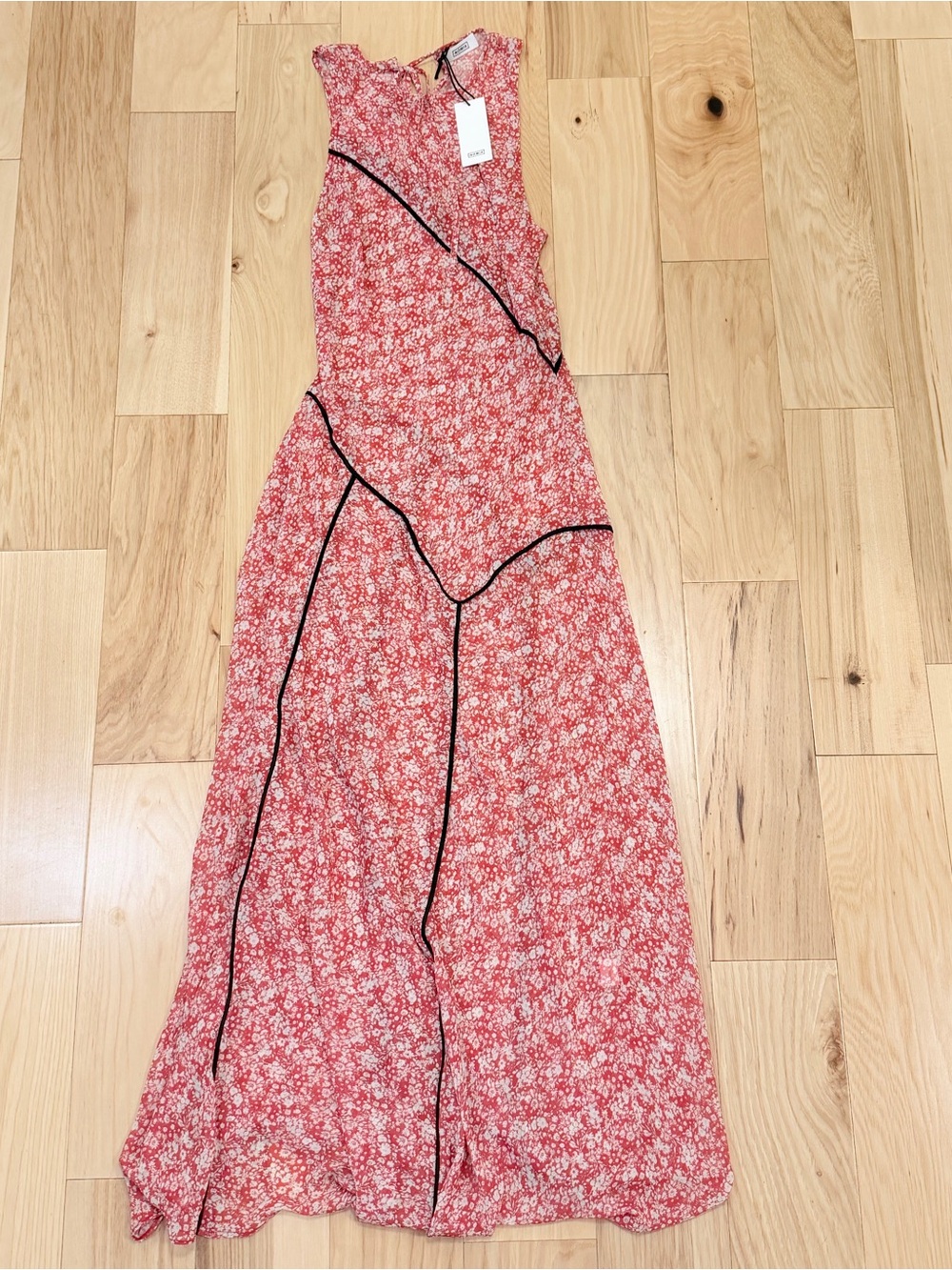 NWT Nomia Women’s Poppy Chiffon Paneled Maxi Dress - Picture 6 of 9
